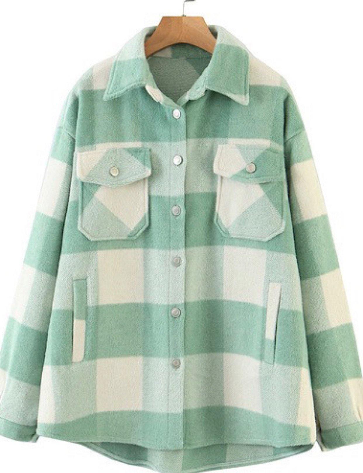 Flannel hot sale jacket oversized