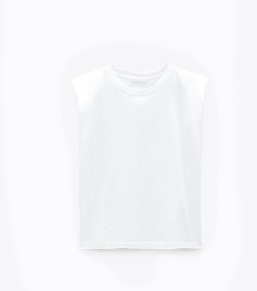 Shoulder Pad T-Shirt - Mylittlesisterskloset