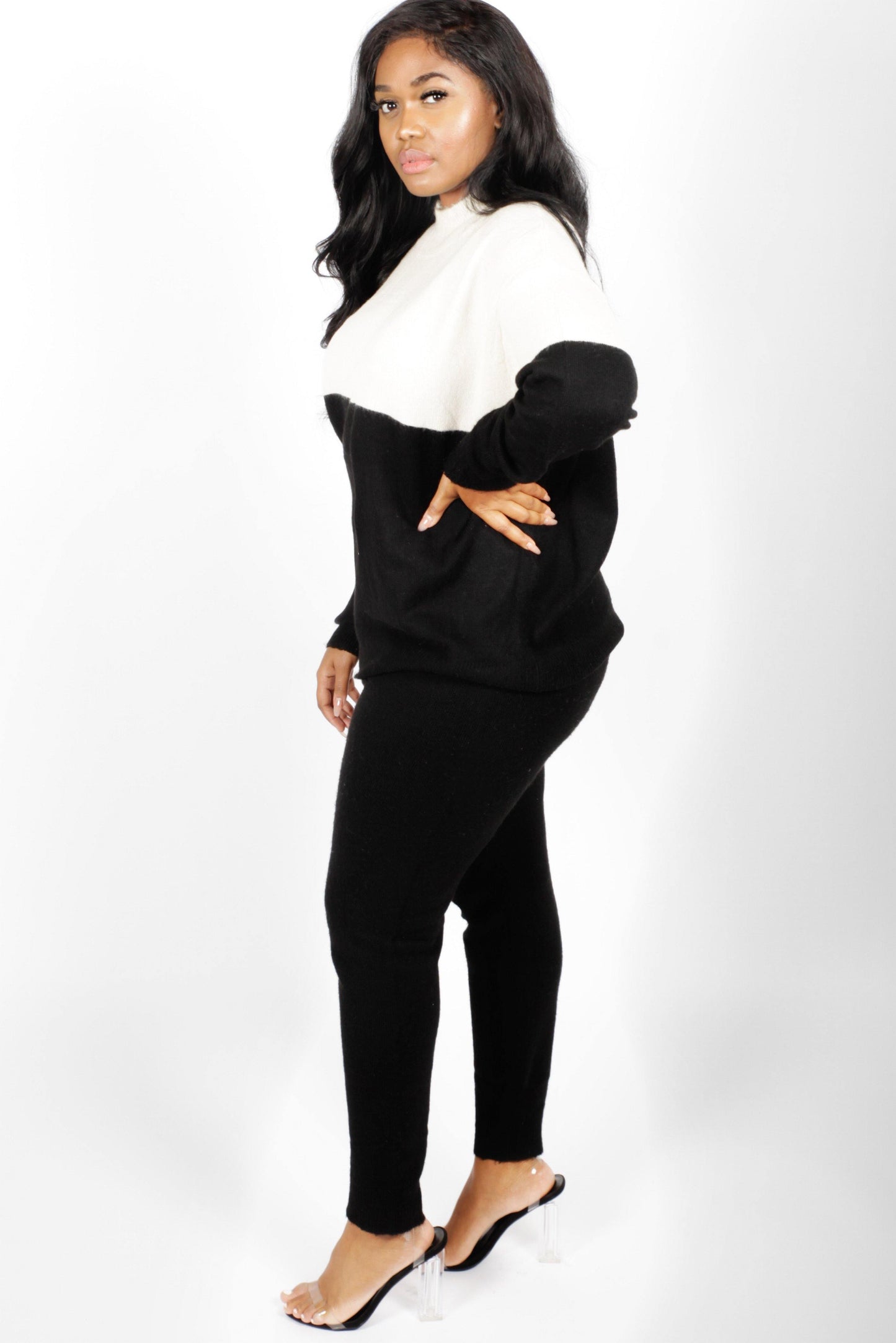 Day&Nite Block Knit And Leggings Set - Mylittlesisterskloset