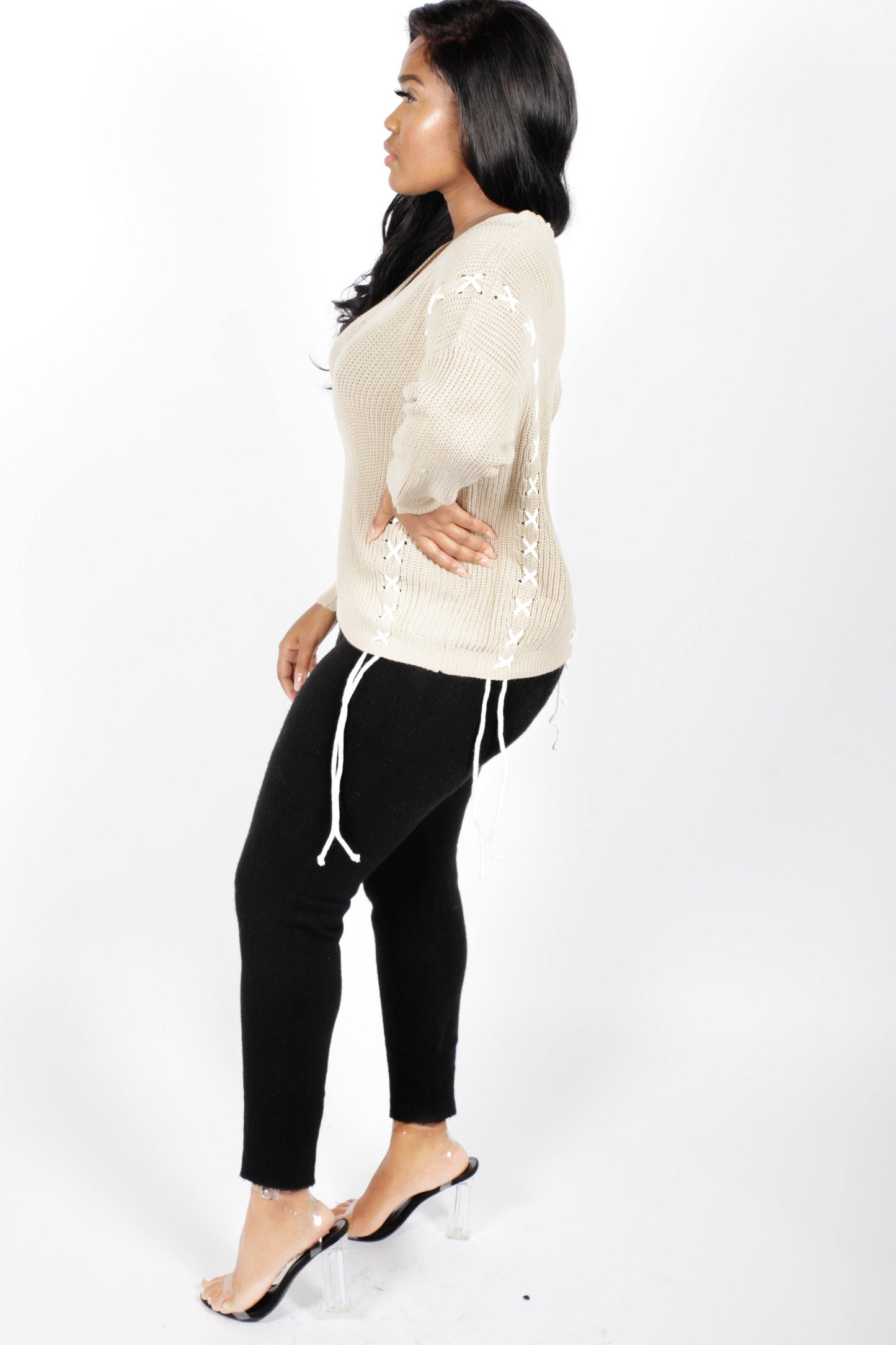 Stitch Look Knitted Jumper - Mylittlesisterskloset