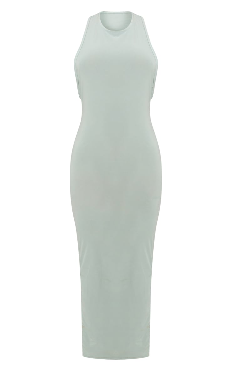 Black Slinky Extreme Racer Back Midaxi Dress