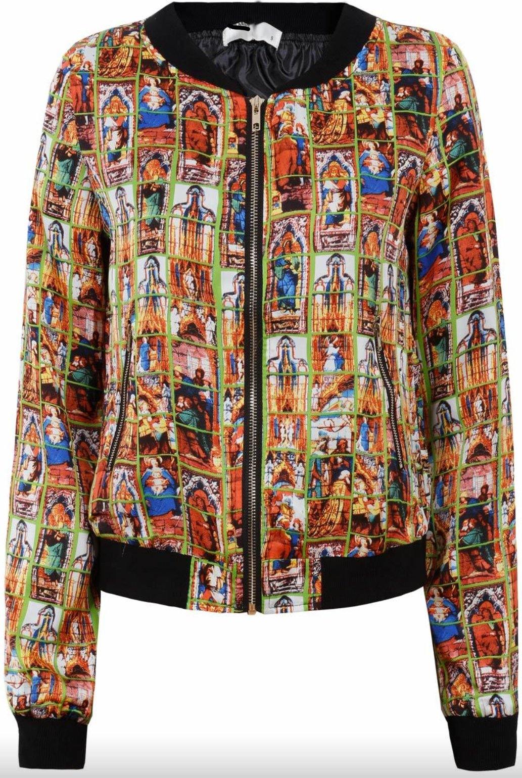 Divinity Print Bomber Jacket - Mylittlesisterskloset