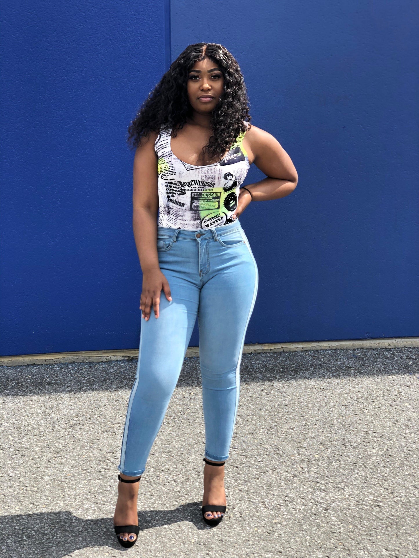 Taped Denim Jeans - Mylittlesisterskloset