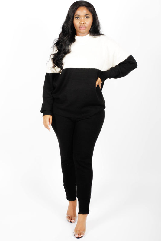 Day&Nite Block Knit And Leggings Set - Mylittlesisterskloset