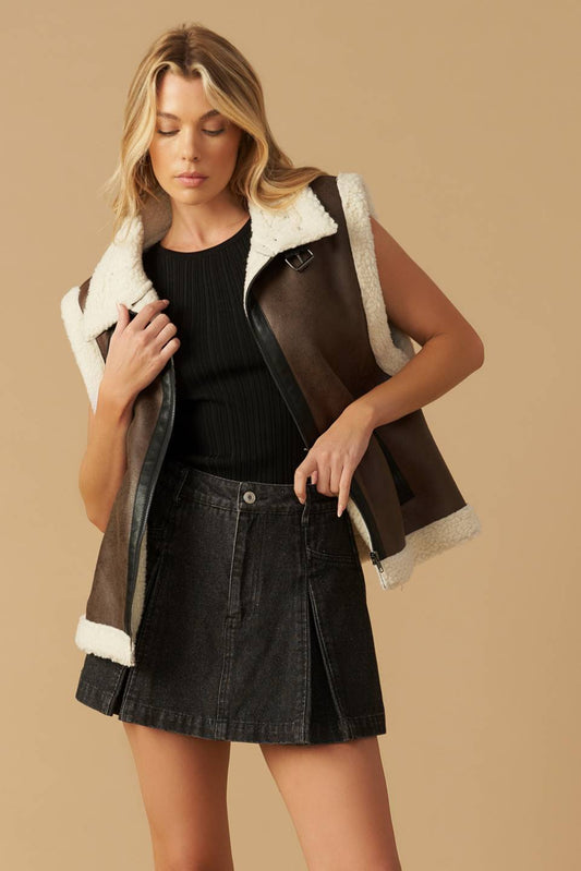 Faux Leather Vest